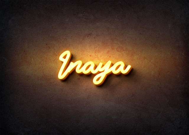 Free photo of Glow Name Profile Picture for Inaya