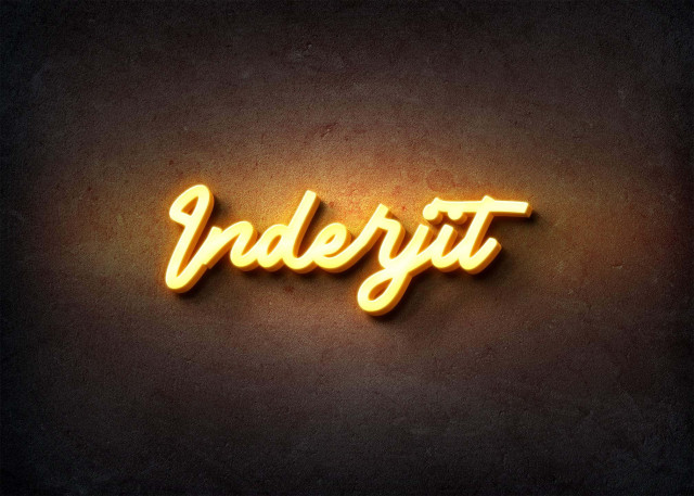 Free photo of Glow Name Profile Picture for Inderjit