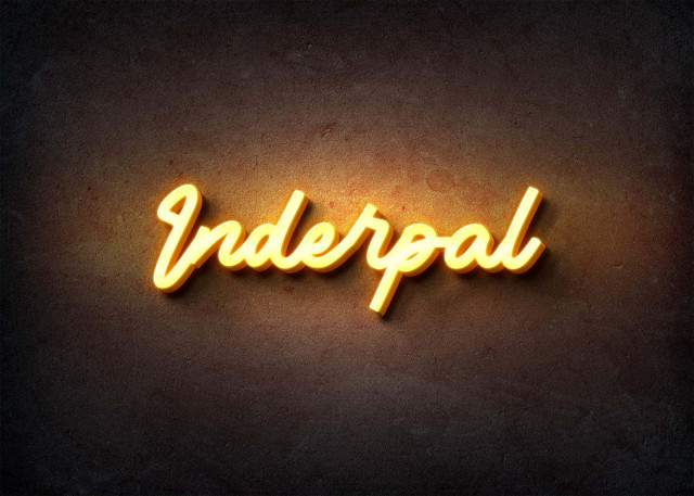 Free photo of Glow Name Profile Picture for Inderpal