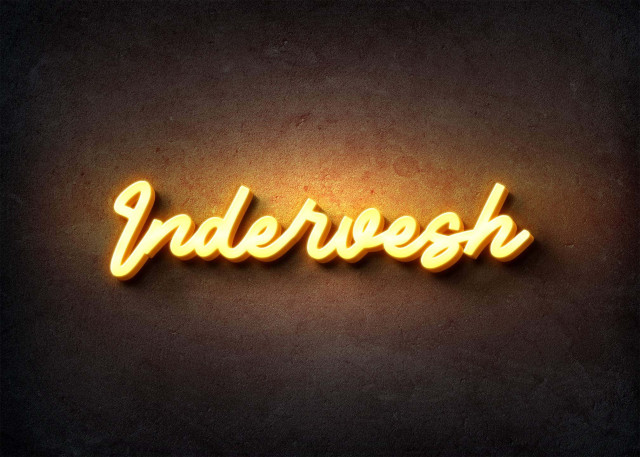 Free photo of Glow Name Profile Picture for Indervesh