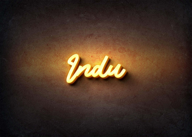 Free photo of Glow Name Profile Picture for Indu