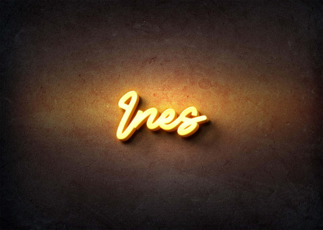 Free photo of Glow Name Profile Picture for Ines