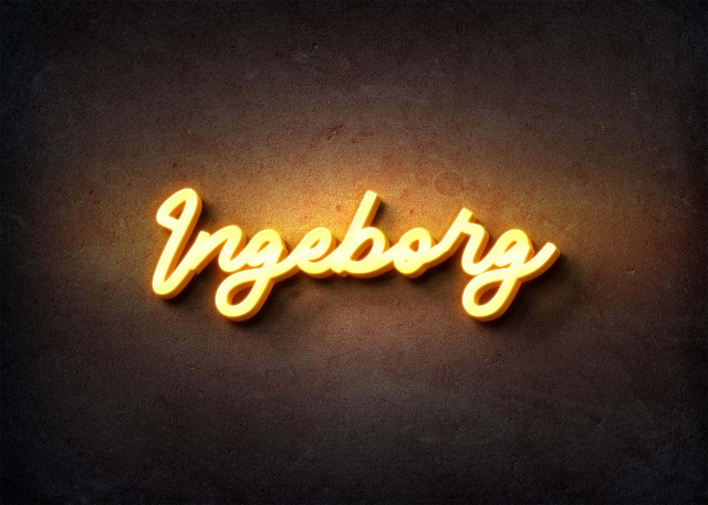Free photo of Glow Name Profile Picture for Ingeborg