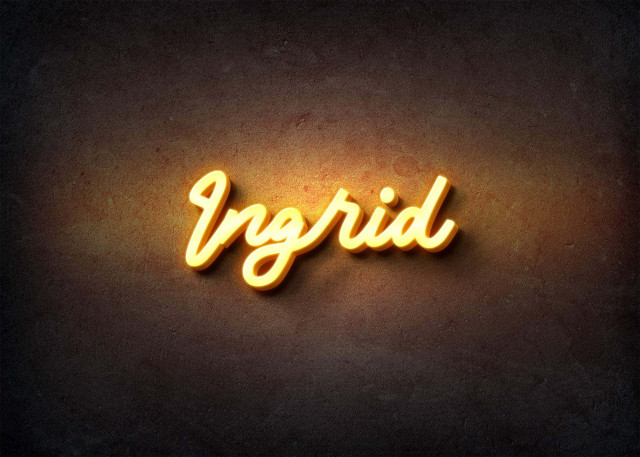 Free photo of Glow Name Profile Picture for Ingrid