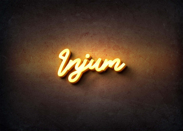 Free photo of Glow Name Profile Picture for Injum