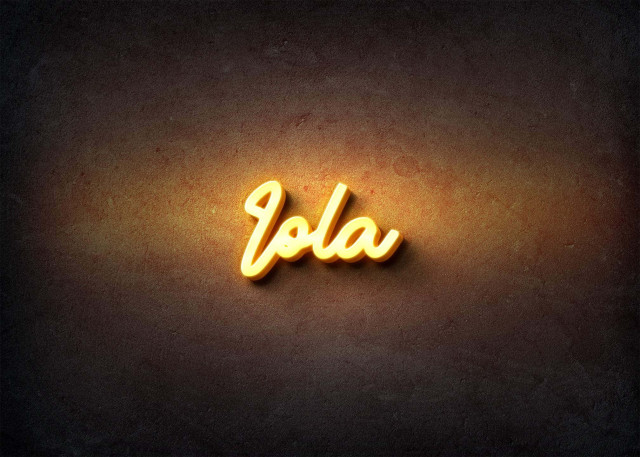 Free photo of Glow Name Profile Picture for Iola