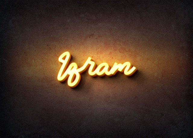 Free photo of Glow Name Profile Picture for Iqram