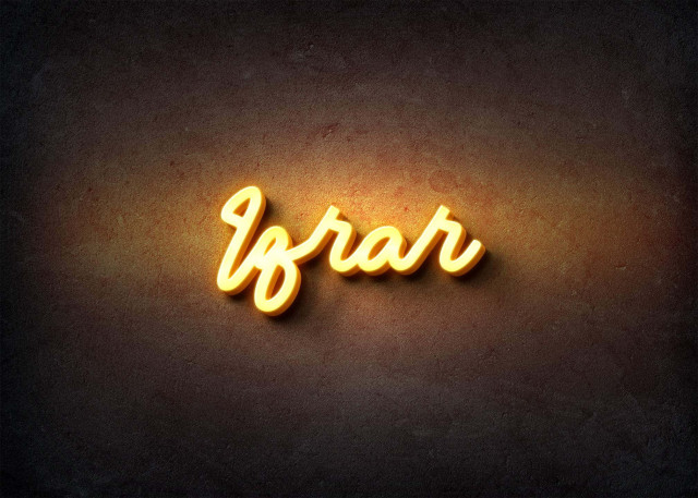 Free photo of Glow Name Profile Picture for Iqrar