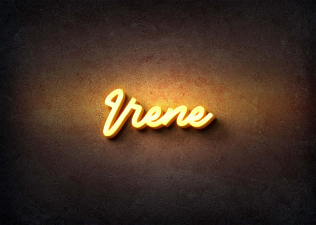 Free photo of Glow Name Profile Picture for Irene