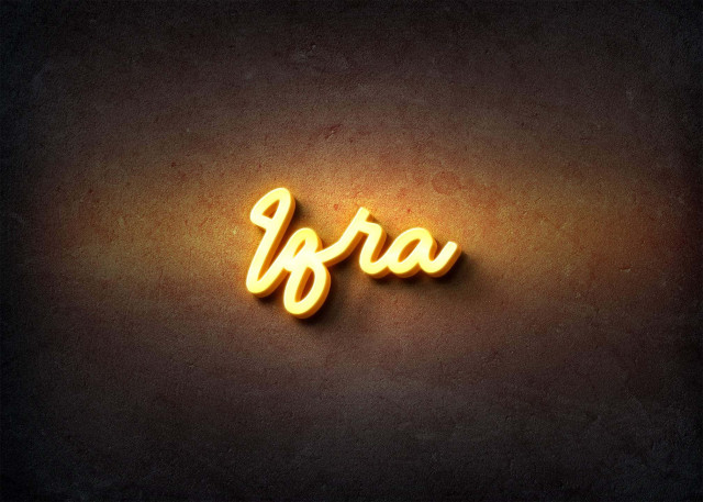 Free photo of Glow Name Profile Picture for Iqra