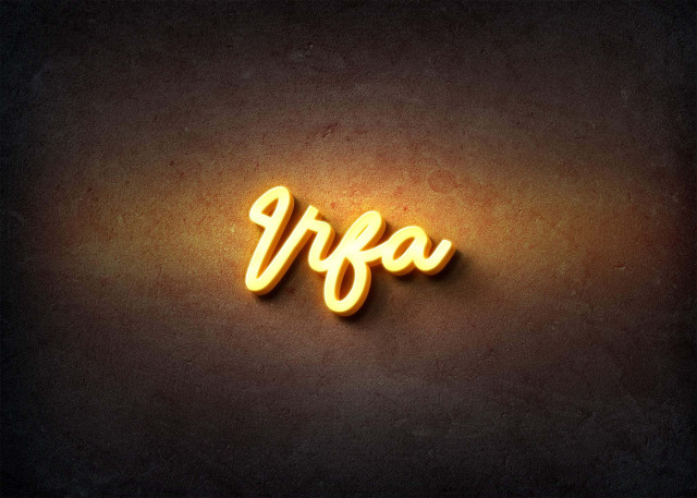 Free photo of Glow Name Profile Picture for Irfa