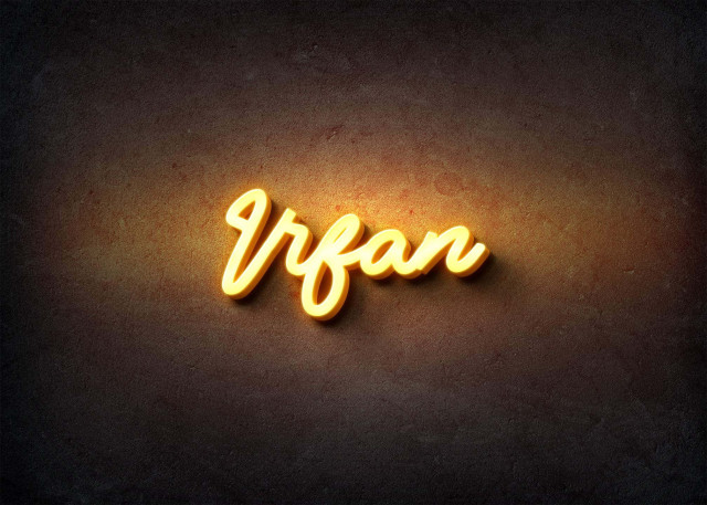 Free photo of Glow Name Profile Picture for Irfan