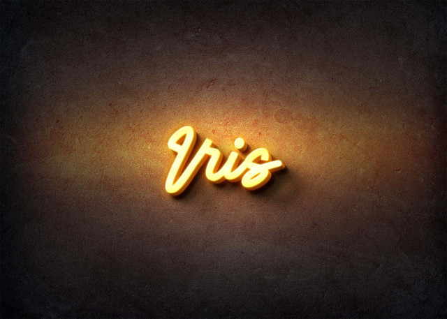 Free photo of Glow Name Profile Picture for Iris