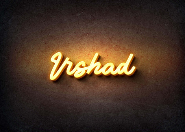 Free photo of Glow Name Profile Picture for Irshad