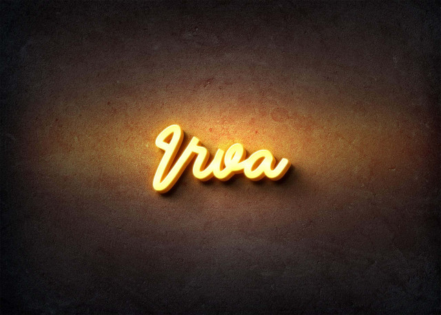 Free photo of Glow Name Profile Picture for Irva