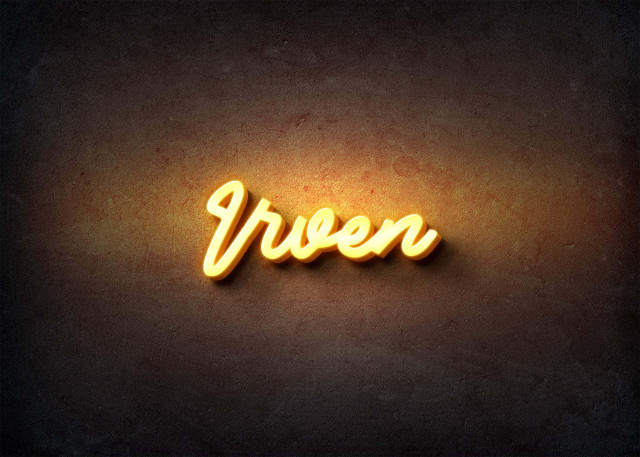 Free photo of Glow Name Profile Picture for Irven