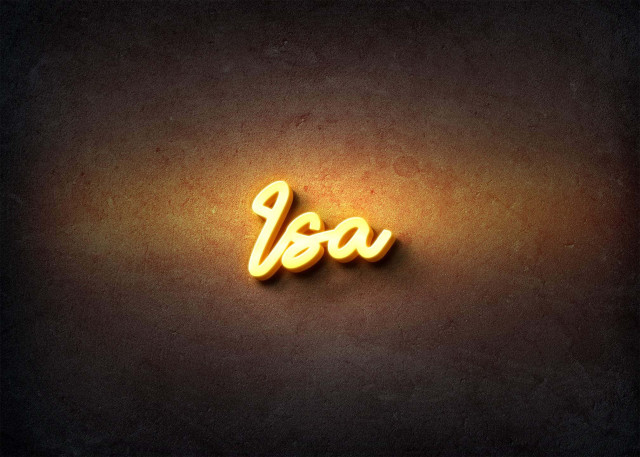 Free photo of Glow Name Profile Picture for Isa