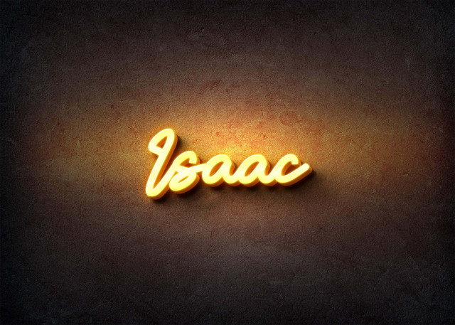 Free photo of Glow Name Profile Picture for Isaac