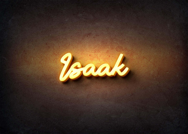 Free photo of Glow Name Profile Picture for Isaak