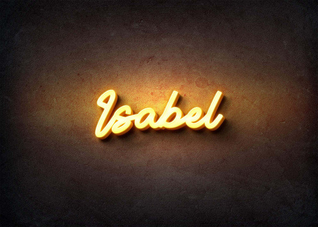 Free photo of Glow Name Profile Picture for Isabel