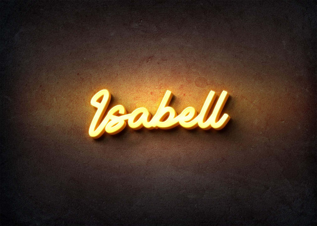Free photo of Glow Name Profile Picture for Isabell