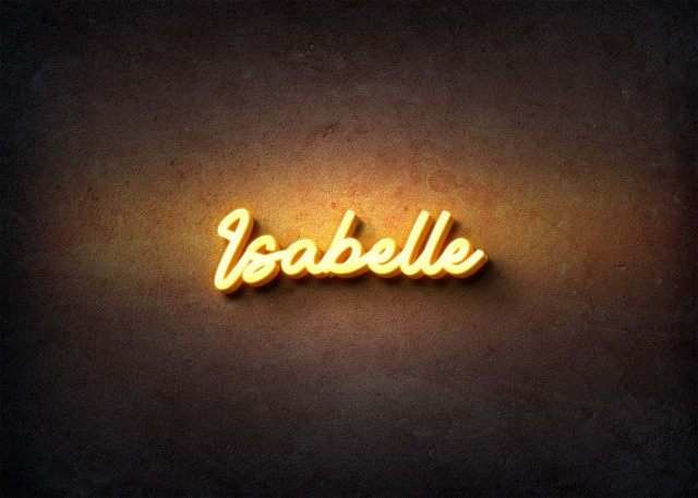 Free photo of Glow Name Profile Picture for Isabelle