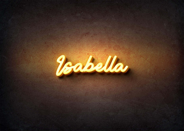 Free photo of Glow Name Profile Picture for Isabella