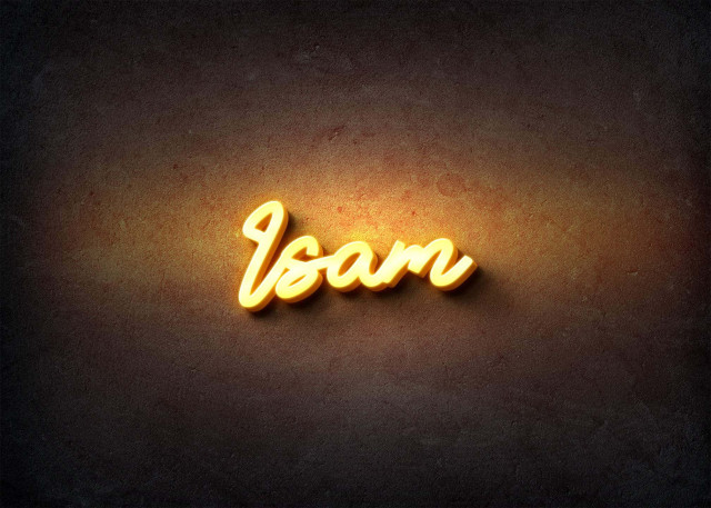 Free photo of Glow Name Profile Picture for Isam