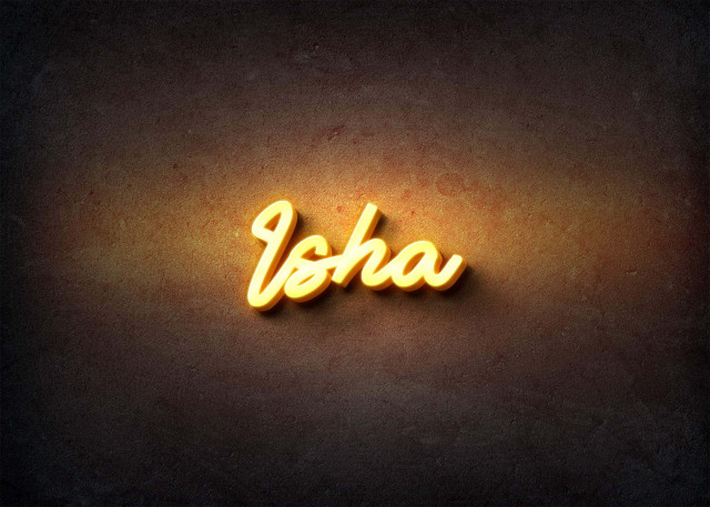 Free photo of Glow Name Profile Picture for Isha