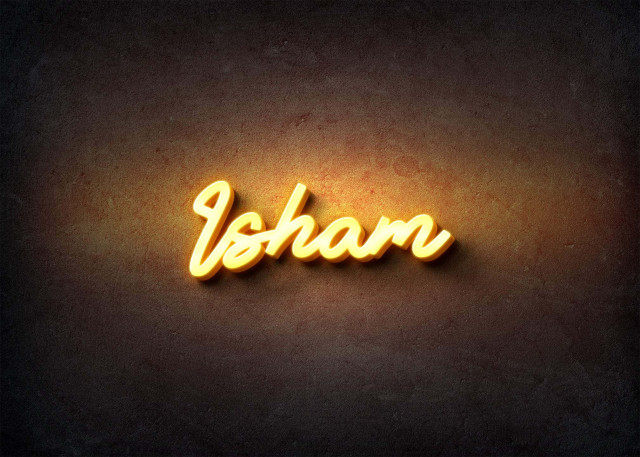 Free photo of Glow Name Profile Picture for Isham