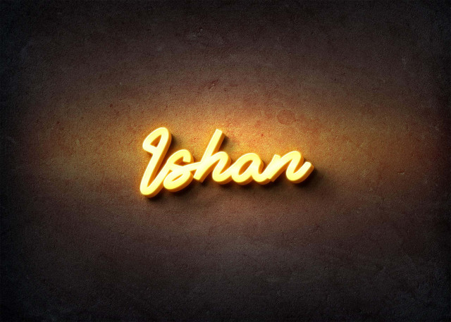 Free photo of Glow Name Profile Picture for Ishan