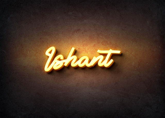 Free photo of Glow Name Profile Picture for Ishant