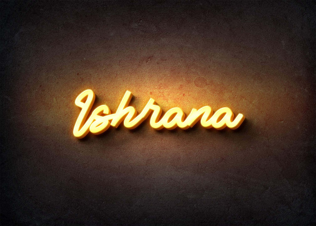 Free photo of Glow Name Profile Picture for Ishrana