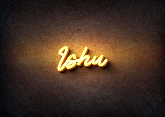 Free photo of Glow Name Profile Picture for Ishu