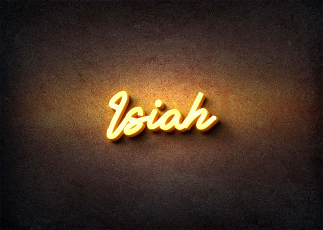 Free photo of Glow Name Profile Picture for Isiah
