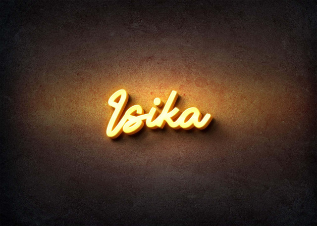 Free photo of Glow Name Profile Picture for Isika