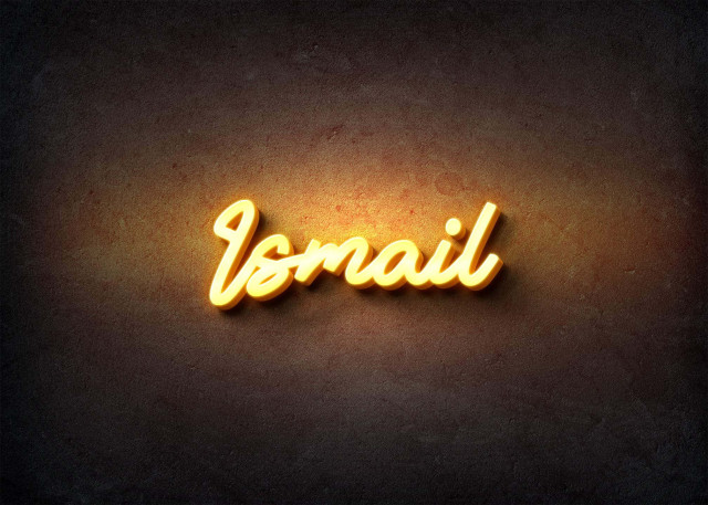 Free photo of Glow Name Profile Picture for Ismail