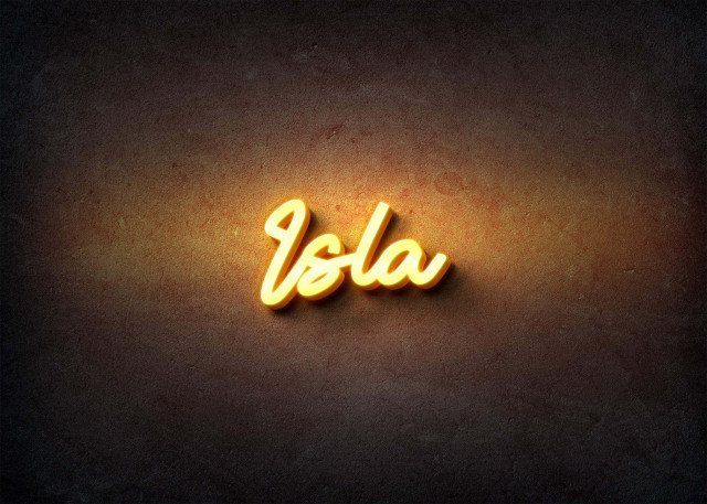 Free photo of Glow Name Profile Picture for Isla