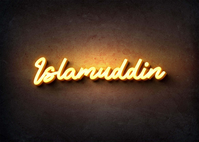 Free photo of Glow Name Profile Picture for Islamuddin