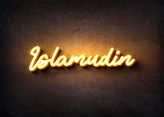 Free photo of Glow Name Profile Picture for Islamudin