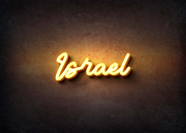 Free photo of Glow Name Profile Picture for Israel