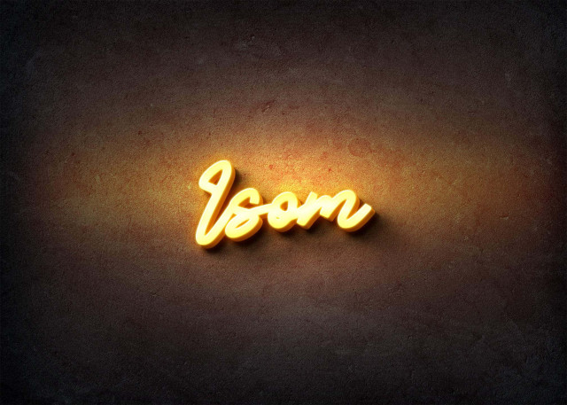 Free photo of Glow Name Profile Picture for Isom