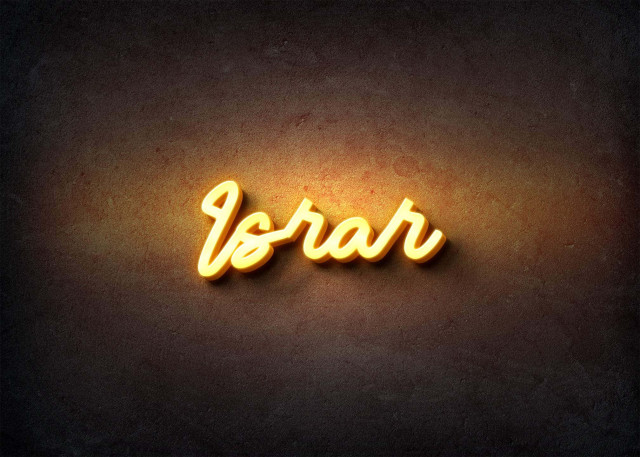 Free photo of Glow Name Profile Picture for Israr