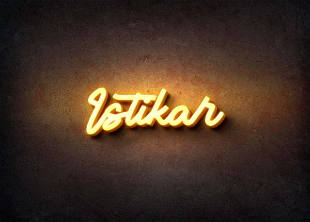 Free photo of Glow Name Profile Picture for Istikar