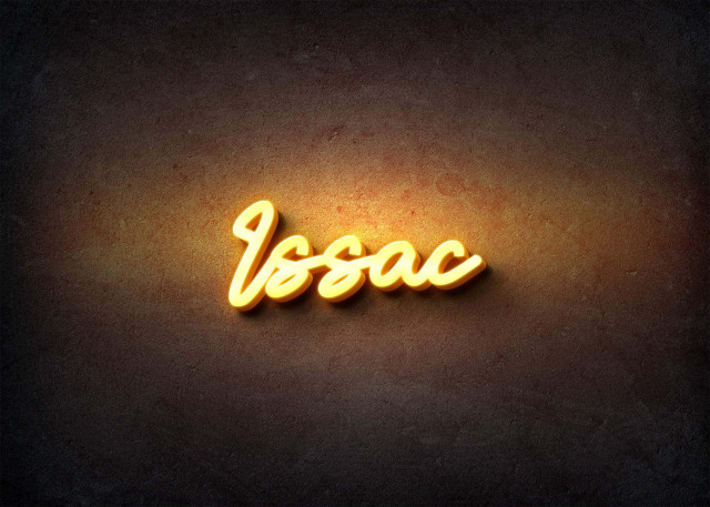 Free photo of Glow Name Profile Picture for Issac
