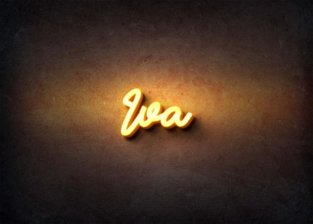 Free photo of Glow Name Profile Picture for Iva