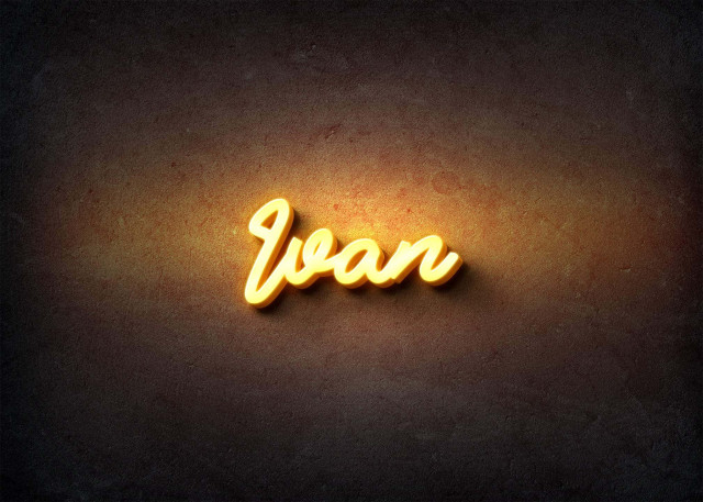 Free photo of Glow Name Profile Picture for Ivan