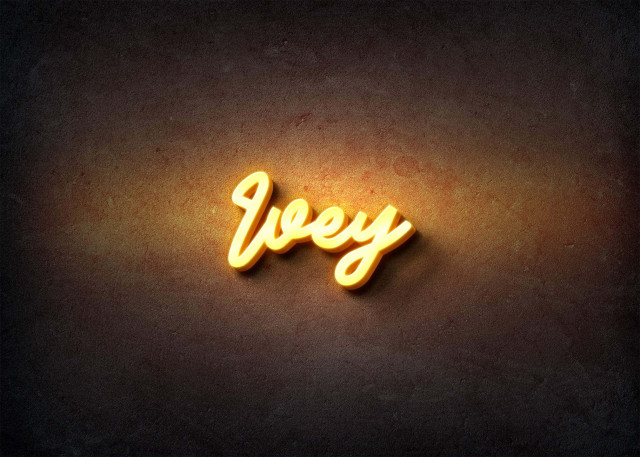 Free photo of Glow Name Profile Picture for Ivey