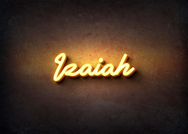 Free photo of Glow Name Profile Picture for Izaiah