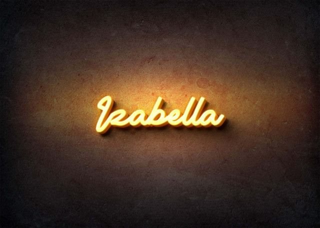 Free photo of Glow Name Profile Picture for Izabella